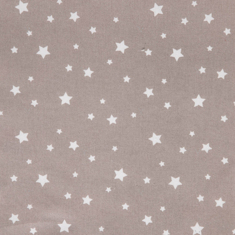 Coated  Cotton ZETOILE Taupe / White